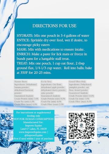 Hydration Mixes - Horse Water Buffet Variety Samplers - No Sugar, Salt, Electrolytes or Copper Added - Use As A Palatability Aid, Enrichment, Treats (Tasting Trough Sampler)