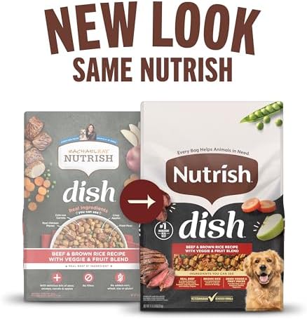 Nutrish Dish Dry Dog Food, Beef Recipe, 23 lb. Bag (Rachael Ray)