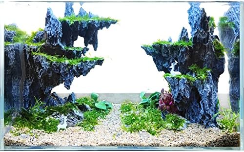 Allcolor Aquarium Rock Decor, Sky City Aquascape for 10+ Gallon Tanks