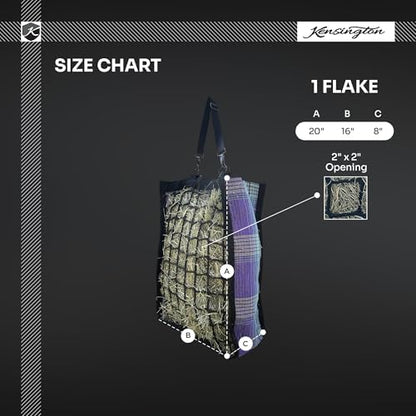 Deluxe Slow Feed Hay Bag, 1 Flake, Deluxe Black