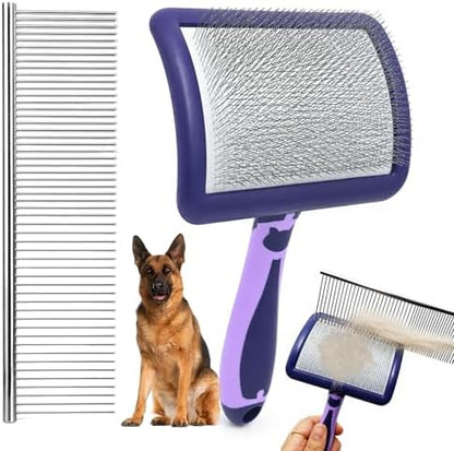 German Shepherd Brush with Pet Finishing Comb,2PCS