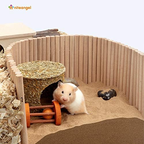 Niteangel Hamster Climbing Ladder Wooden Suspension Bridge for Guinea Pigs Rats Hedgehog Gerbils Mouse Sugar Glider and Other Small Animals (Large)