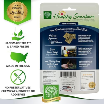 Small Pet Select Healthy Snacker, Pear & Blueberry, Rabbits, 2 oz
