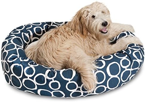 Majestic Pet 40" Fusion Navy Sherpa Bagel Bed