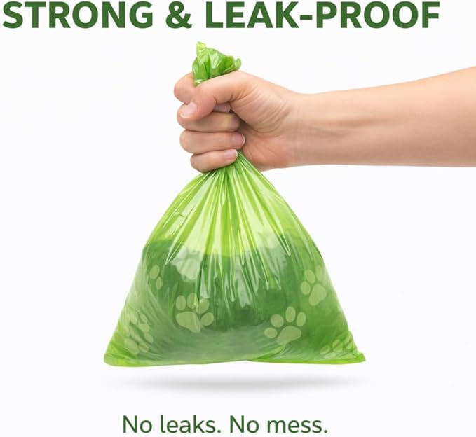 Dog Poop Bags 360 Count – Strong Leak-Proof, Easy Tear, Eco Friendly Biodegradable Waste Bags for Dogs & Cats - Sea Breeze