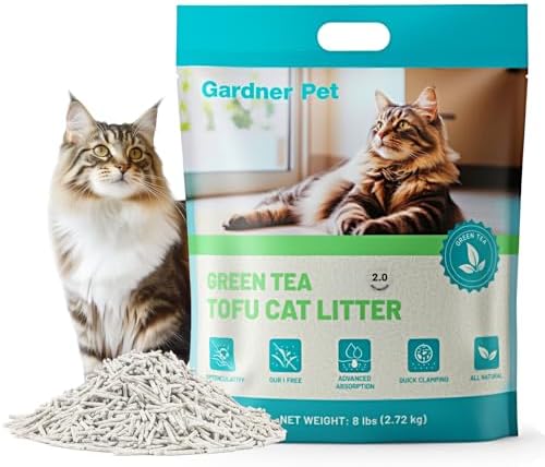 Gardner Pet Tofu Cat Litter with Green Tea Extract, Natural Cat Litter 6LBS