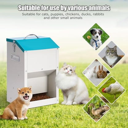 PKNYBZN Automatic Dog & Cat Feeder, 14L Outdoor Gravity Dog Feeder Use