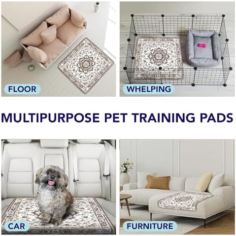 PUPIBOO Washable Pee Pads for Dogs and Cats - Super Absorbent Reusable Puppy Training Pads - 100% Waterproof, Leak-Proof & Non-Slip Whelping Pads for Pet Housebreaking