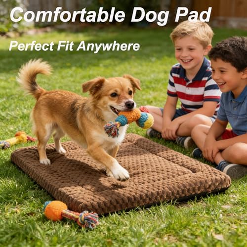 Dog Bed Mat - Reversible Dog Crate Bed Mats, Soft & Breathable Kennel Pad, Durable Crate Bed for Small Medium Large Dogs & Cats