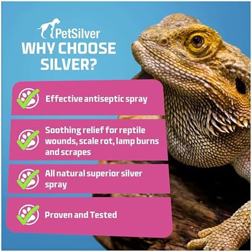 PetSilver Reptile Wound Spray, Skin Repair, Silver Snake Spray, 2 fl oz