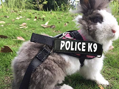 Rabbit Harness with Leash for Bunny Rabbits Cats Small Animals (Pink)