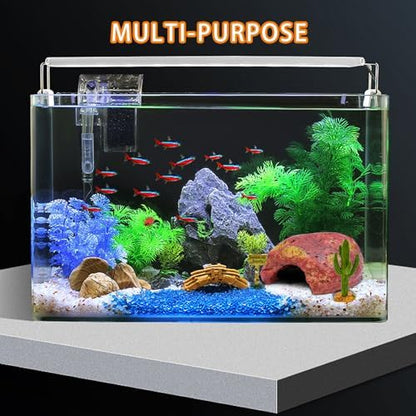 3-in-1 Desert Theme Reptile Rock Cave Hide for Leopard Gecko & Snake - Naturalistic Tank Habitat Decor Set with Cactus Model, Interactive Warning Sign & Moist Hideout (Small Size)