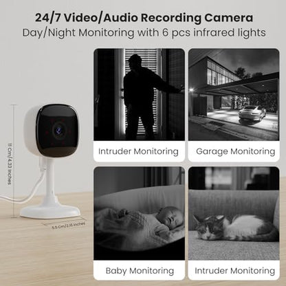 Home Cameras, AI Security Camera for Baby/Kids/Elderly/Dog/Cat Monitoring