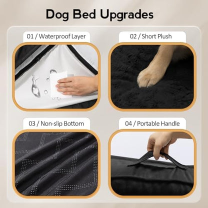 MEKIY Jumbo Orthopedic Waterproof Dog Bed with Sides for Extra Large Dogs