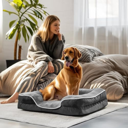 DUMOS 42x32 Inch Orthopedic Dog Bed for Indoor Use, XL Couch Bed