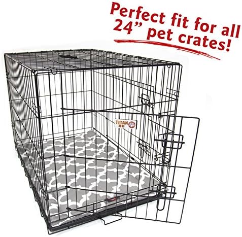 24" Trellis Gray Crate Dog Bed Mat By Majestic Pet Products