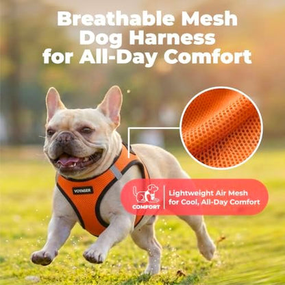 Voyager Step-in Air Dog Vest Harness - Orange/Black Trim, X-Large