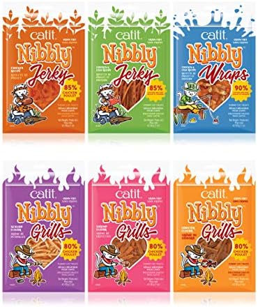 Catit Nibbly Wraps, Grain-Free Cat Treat, Chicken & Fish Recipe, 1.06 oz. (Pack of 3)