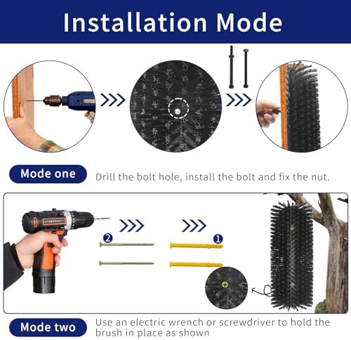 6pcs Livestock Scratching Brush Goat Scratcher Brush Full Massage Grooming Tool with 24 Screws for Cow,Cattle,Cow,Sheep, Horses,Pigs