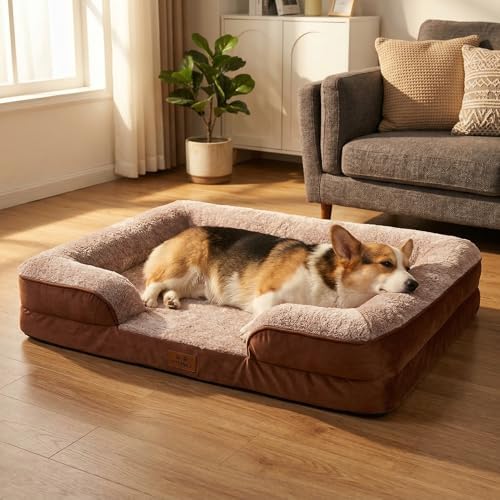 Orthopedic Dog Beds Large Sized Dog, Memory Foam Dog Bed Couch, 36"L