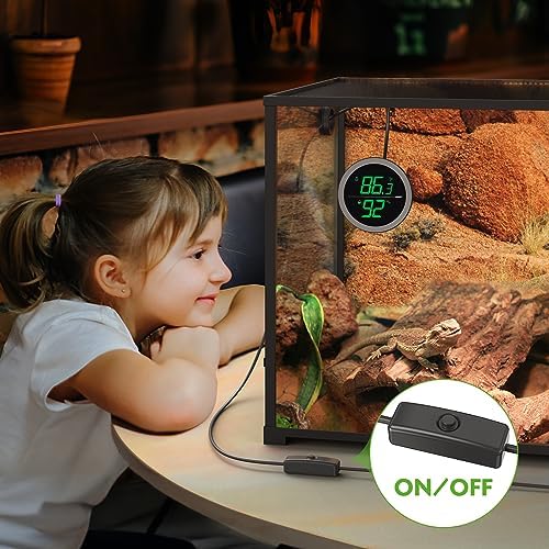 PAIZOO Real-time Display LED Digital Reptile Thermometer and Humidity Gauge