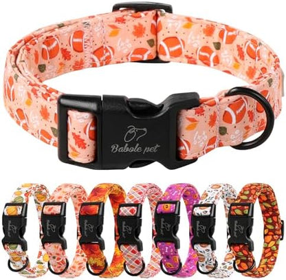 Fall Dog Collar, Cute Football Pattern Puppy Collar XS