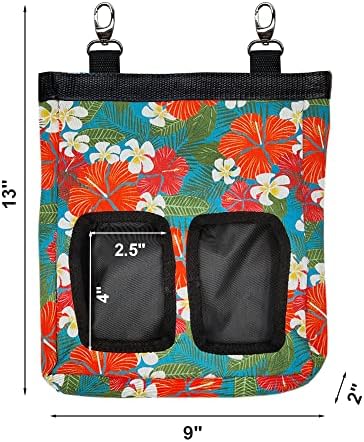 RIOUSSI Guinea Pig Hay Feeder, Hanging Rabbit Hay Feeder Bag. Big Flowers
