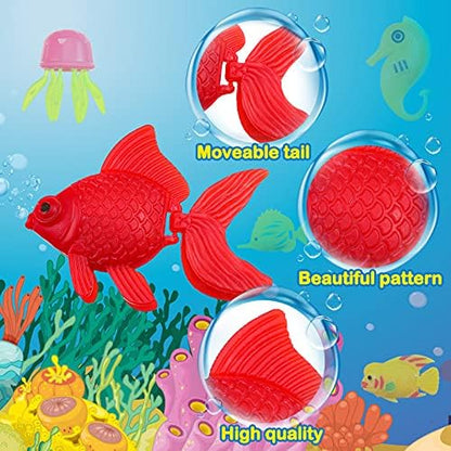 Weewooday 20 Pcs Artificial Moving Fishes Floating