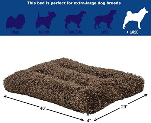 MidWest Homes for Pets XL QuietTime Deluxe Coco Chic Pet Bed, Ultra-Soft & Overstuffed, Machine Washable, Fits 48-inch Crate