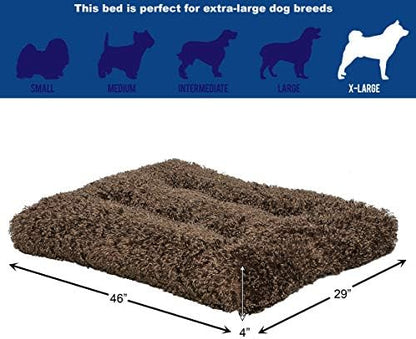 MidWest Homes for Pets XL QuietTime Deluxe Coco Chic Pet Bed, Ultra-Soft & Overstuffed, Machine Washable, Fits 48-inch Crate