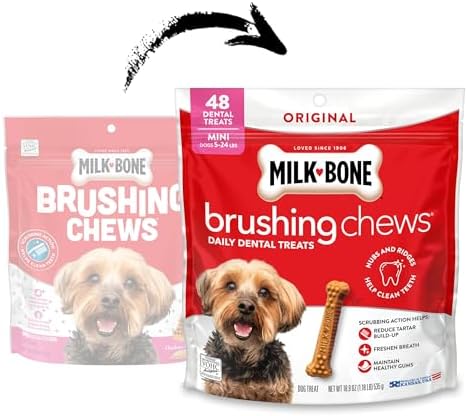 Milk-Bone Brushing Chews Mini Daily Dental Dog Treats, 18.9 oz Bag