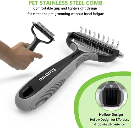 Staltwo Deshedding Dog Brush, Deshedding Undercoat Brush for Dog&Cat