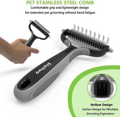 Staltwo Deshedding Dog Brush, Deshedding Undercoat Brush for Dog&Cat