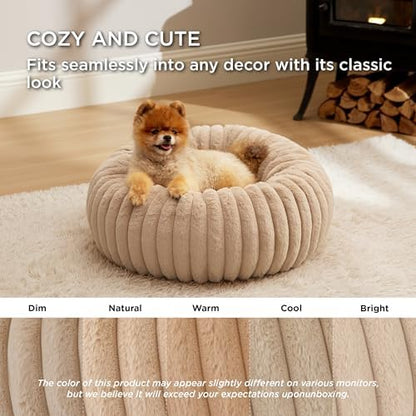 Bedsure ComfyFleece™ Donut Small Dog Bed with Removable Washable Cover