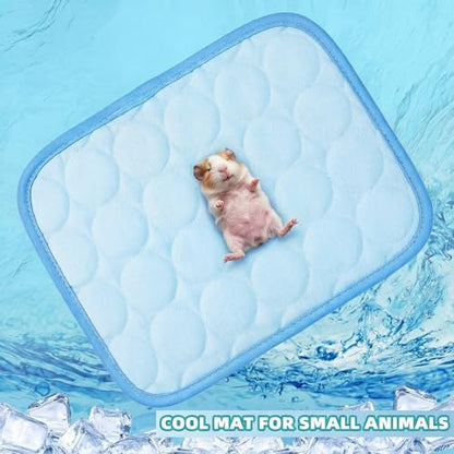 Jetec 3 Pcs Guinea Pig Cooling Mat, Small Animal Beds,Summer,Pink