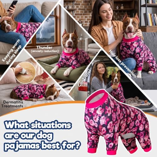 LovinPet Dog Party Apparel, Stretchy Fabric, Berry Roses Print, Pink, 2XL