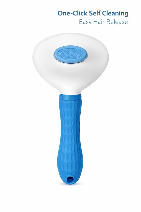 Self-Cleaning Pet Deshedding Brush for Dogs and Cats