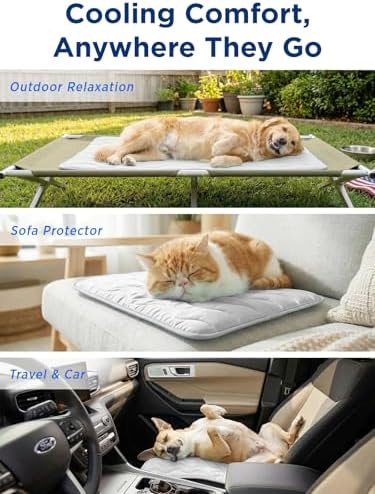 furrybaby Dog Cooling Mat,Self Cooling Mat for Extra Large Dogs& Cats,Grey