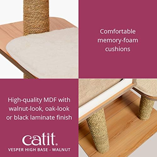 Vesper Cat Tree, High Base, Walnut, 52045