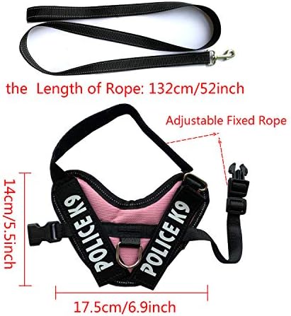 Rabbit Harness with Leash for Bunny Rabbits Cats Small Animals (Pink)