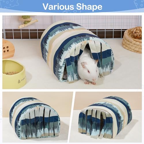 Unicorn Catcher Washable Guinea Pig Tunnel with Curtains for Small Animals