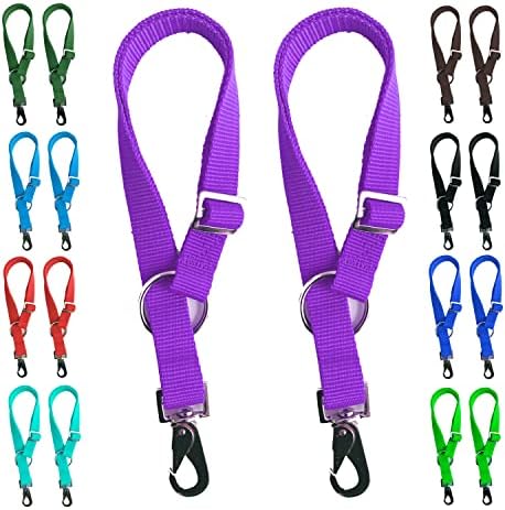 Majestic Ally Pack of 2 Horse Water Bucket Strap Hangers - Adjustable 18” to 30” length – for Indoor or Outdoor Use