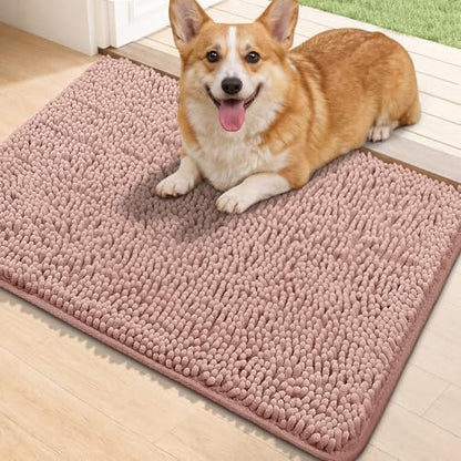 Bcoimo Super Absorbent Dog Door Mat, 30"*20" Anti Slip Mat for Muddy Paws