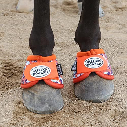 Harrison Howard Horse Bell Boots Overreach Bell Boots No-Turn Bell Boots for Horse-Durable Protective Hoof Boot