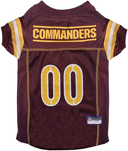 Pets First NFL Washington Commanders Dog Jersey, Size Medium. Best Football Jersey Costume for Dogs & Cats. Licensed Jersey Shirt