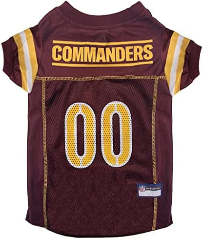 Pets First NFL Washington Commanders Dog Jersey, Size Medium. Best Football Jersey Costume for Dogs & Cats. Licensed Jersey Shirt