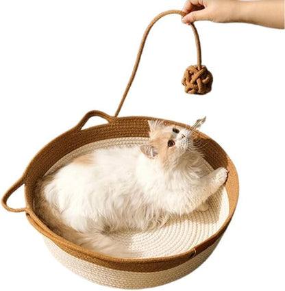 Pet Bed for Cats and Dogs Pet Nest Beds for Indoor Cat Puppies Small Pets Wicker Pet Litter with Handle Cozy Cat Litter Pet Accessories