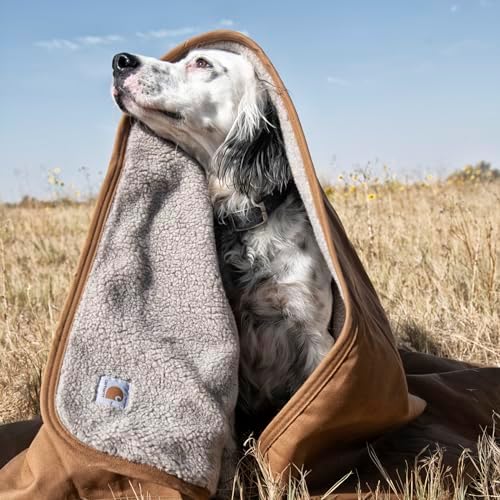 Carhartt Firm Duck Sherpa-Lined Dog Throw Carhartt Brown
