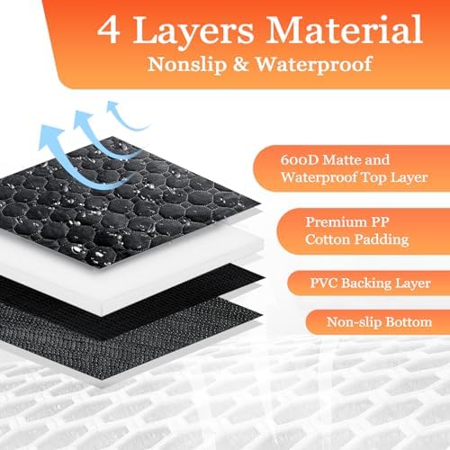 Mancro Waterproof Dog Hammock for Truck, Compatible with F150/RAM, Orange