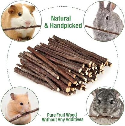 Sukh 340g Organic Apple Sticks - Natural Chew Sticks for Rabbits & Rodents